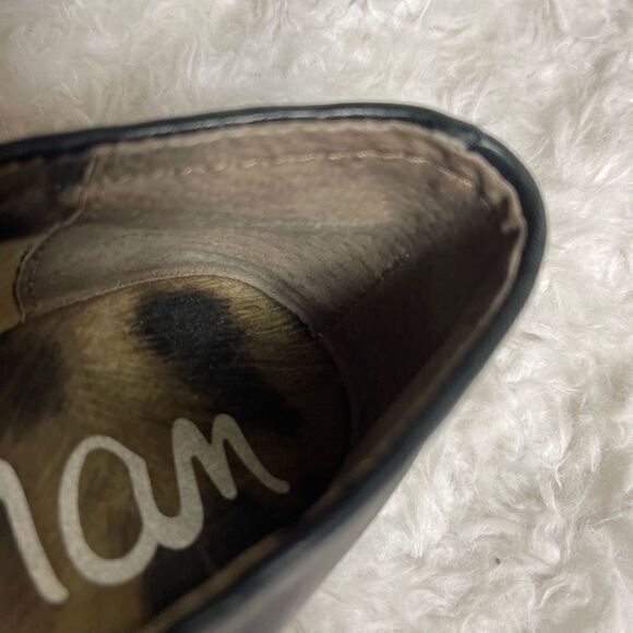 Sam Edelman leather black slip on flats with front jewel brooch accent Size 9 - Picture 8 of 8